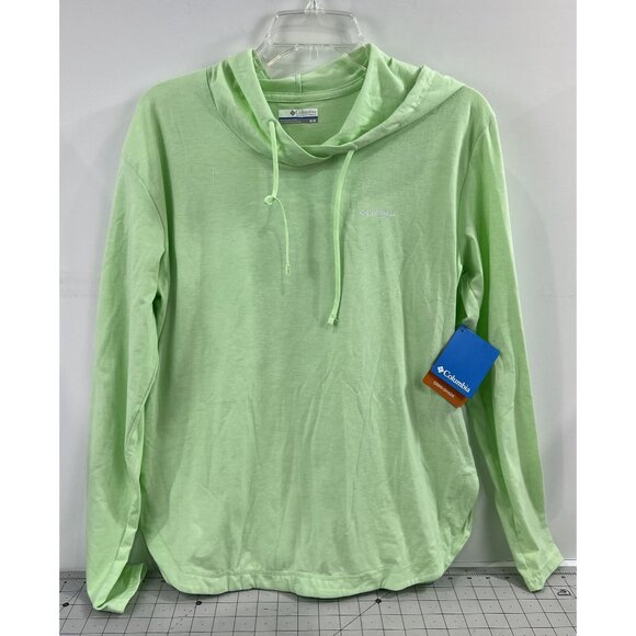 Columbia Tops - Columbia Women's Sun Trek Hooded Pullover Sz. M Green Lightweight Long Sleeve